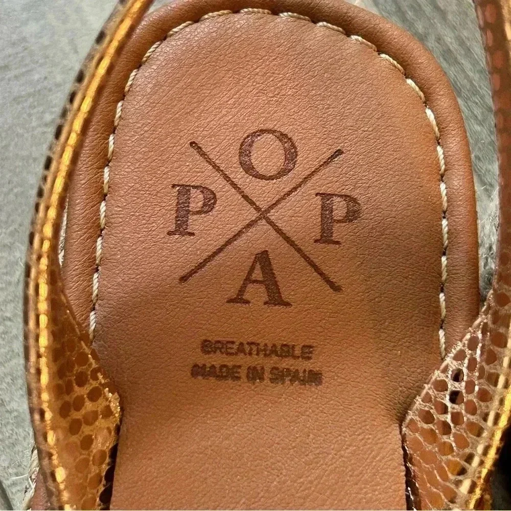 POPA Platform Sandals in Rose Gold | size 35